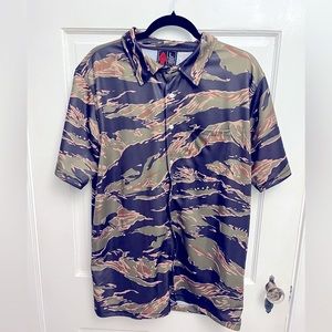 OAF Nation Button-Up - Jungle Tiger Stripe - Large